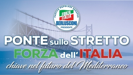 Ponte sullo Stretto. Forza Italia, “Chiave nel futuro del Mediterraneo” Si terrà domani, sabato 1 luglio, alle ore 10:30, nella splendida cornice della Terrazza dei due Mari presso AltaFiumara Resort