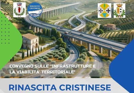 Convegno a Santa Cristina d’Aspromonte organizzato da “Rinascita Cristinese” su “Infrastrutture e la viabilità territoriale” Si terrà il prossimo 24 febbraio presso la Biblioteca Comunale alle ore 10. Il Programma