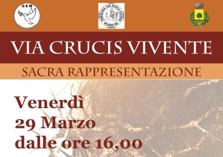 Appuntamento oggi a Melicucco per la “Via Crucis Vivente” Una Storia lunga oltre 50 anni, la Rappresentazione Sacra della Via Crucis Vevente Melicucchese che conta oltre mezzo secolo di tradizione, un vero e proprio set Teatrale, con oltre ottanta partecipanti