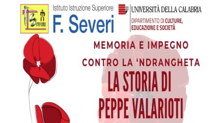 All’ I.I.S. “F Severi” si svolgerà un seminario di studi sulla figura di Giuseppe Valarioti Le conclusioni del seminario, moderato dal Prof Carmine Pisano e coordinato dalla Prof.ssa Domenica Velardo, Docenti dell’Istituto Severi diretto dal Prof Fortunato Praticò, saranno affidate  al  Prof. Giancarlo Costabile titolare della cattedra di pedagogia dell’Antimafia del DICES dell’Università della Calabria