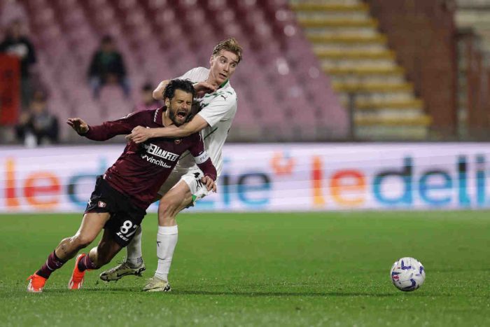 La Salernitana rimonta e inguaia il Sassuolo, 2-2 al 92°