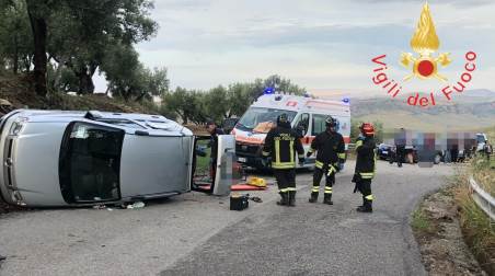 Brutto incidente stradale in Calabria, un’auto con a bordo due anziane si ribalta, estratte dalle lamiere dai Vigili del fuoco Le due signore sono state affidate alle cure del 118. Sul posto i carabinieri per gli adempimenti di competenza