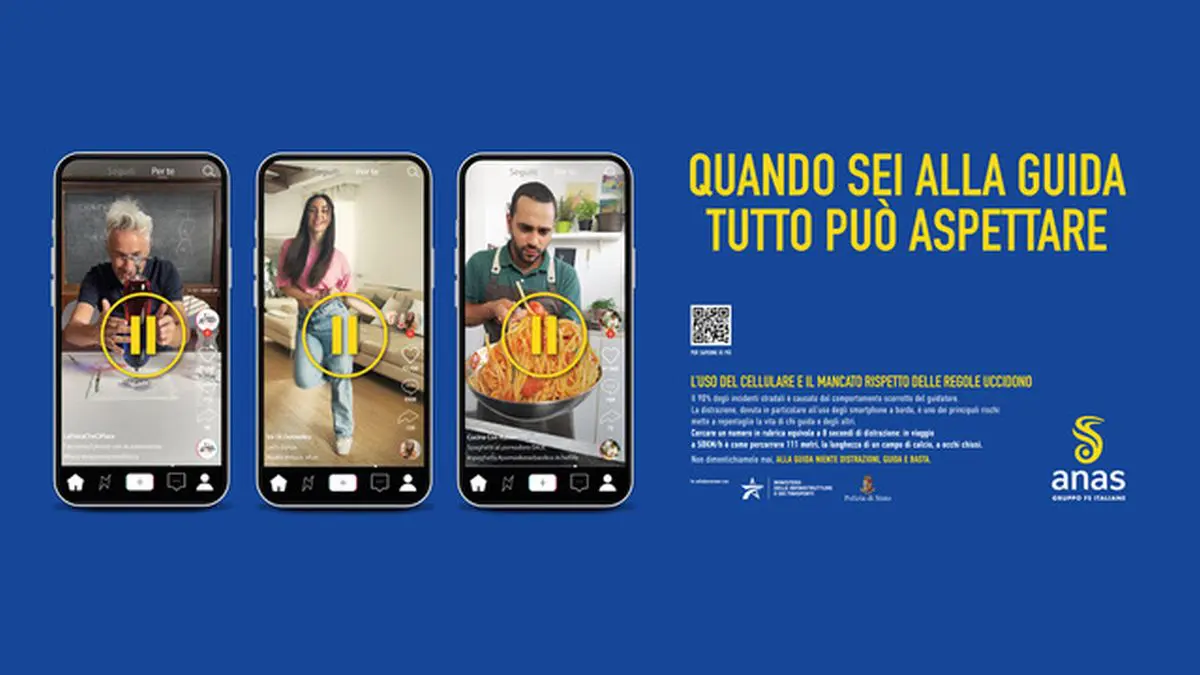 Sicurezza stradale, al via lo spot Anas “Guida e Basta”