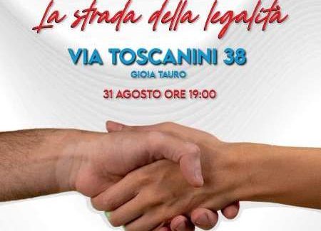 Gioia Tauro, la Via Toscanini diventerà la “Strada della legalità” dove sosterrà la “Carovana della Legalità” Sabato, 31 Agosto 2024, organizzato dal Garante Regionale della Salute, Annamaria Stanganelli, e dall’associazione “La Tazzina della legalità”