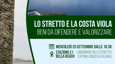 “No Ponte”: Lo Stretto e la Costa Viola: beni da difendere e valorizzare Mercoledì 25 Settembre 2024 - Ore 18:30 Lido/Ritrovo "Bella Beach" - Catona, Piazzale Lido Kalura