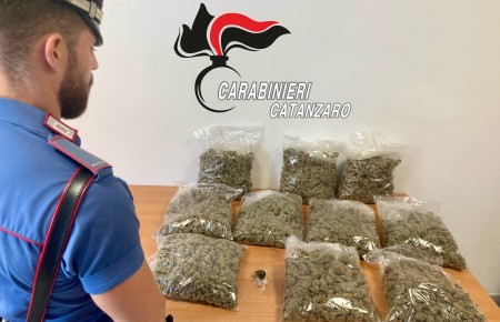 Arrestato un 28enne in Calabria per detenzione e spaccio di droga Il ragazzo, alla vista dei Carabinieri, ha tentato di eludere il controllo dileguandosi per le vie del centro storico ma, prontamente fermato e sottoposto a perquisizione nel rispetto dei presupposti di legge, è stato trovato in possesso di un borsone con marijuana