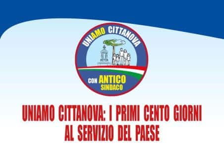 Uniamo Cittanova il sindaco Antico presenta il lavoro svolto nei cento giorni Si terrà domani alle ore 18,00 presso il Cineteatro "Rocco Gentile"