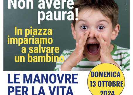 Reggio Calabria è tra le 50 piazze di tutta Italia che domenica 13 ottobre ospiteranno l’evento “Le manovre per la vita 2024 – impariamo a salvare un bambino” Dalle ore 10.00 alle 12.30 nel parco Urbano del Tempietto (RC) e al Centro Commerciale di Porto Bolaro di Pellaro (RC), saranno a disposizione della cittadinanza, per insegnare le manovre anti-soffocamento ed il massaggio cardiaco pediatrico