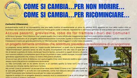 Spazio Civico Cittanova, “Come si cambia…per non morire. Come si cambia…per ricominciare…” "E anche per questo crediamo che la partecipazione dei cittadini e l'informazione non debba essere un lusso, ma un diritto"