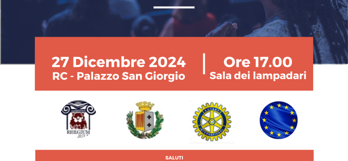 LA TUTELA DEI DIRITTI UMANI. IL TEMA DELLA GIUSTIZIA ITALIANA ED EUROPEA Si terrà venerdì 27 dicembre, alle ore 17.00, presso Palazzo San Giorgio- Salone dei Lampadari