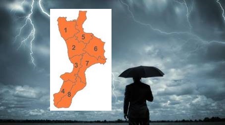 Maltempo in Calabria, diramata allerta “Arancione” per domani su tutta la Regione, possibile nubifragi e rovesci temporaleschi La tempesta Gabri raggiungerà il suo clou durante le prossime ore